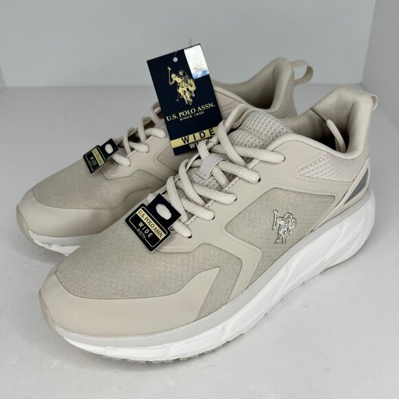 U.S. Polo Association Womens 11785  Rener-M White Sand Size 9.5 W Trainers Shoes - Picture 1 of 10